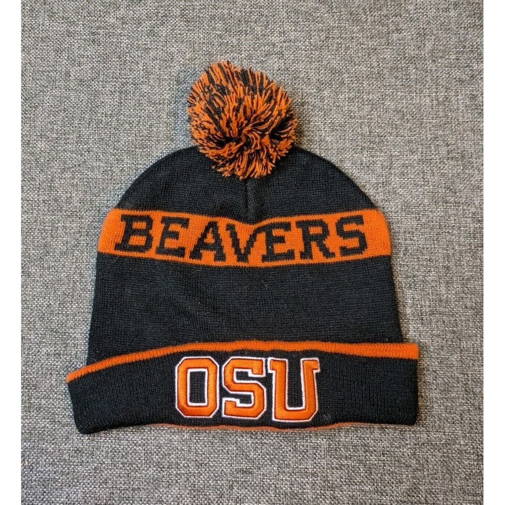 Oregon State University Beavers Pom Beanie Winter Knit Hat Embroidered Cap NCAA
